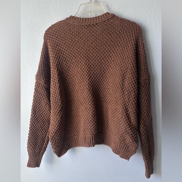 Madewell Knit V-neck Brown Sweater Womens Size Large - Picture 5 of 12